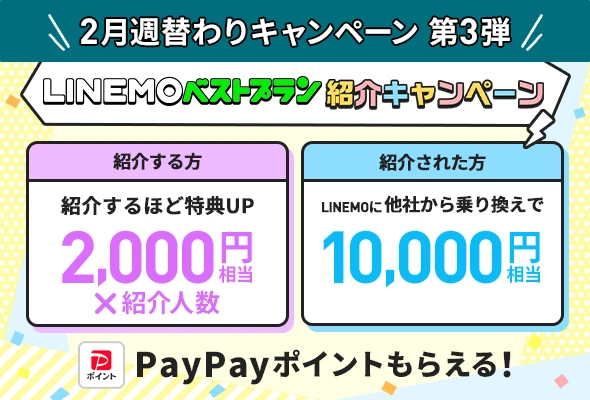 6回線紹介で最大12,000円相当のPayPayポイント