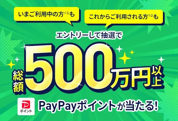 LINEMO利用者がエントリーすることでPayPayポイントが当たるキャンペーン。7/31まで限定