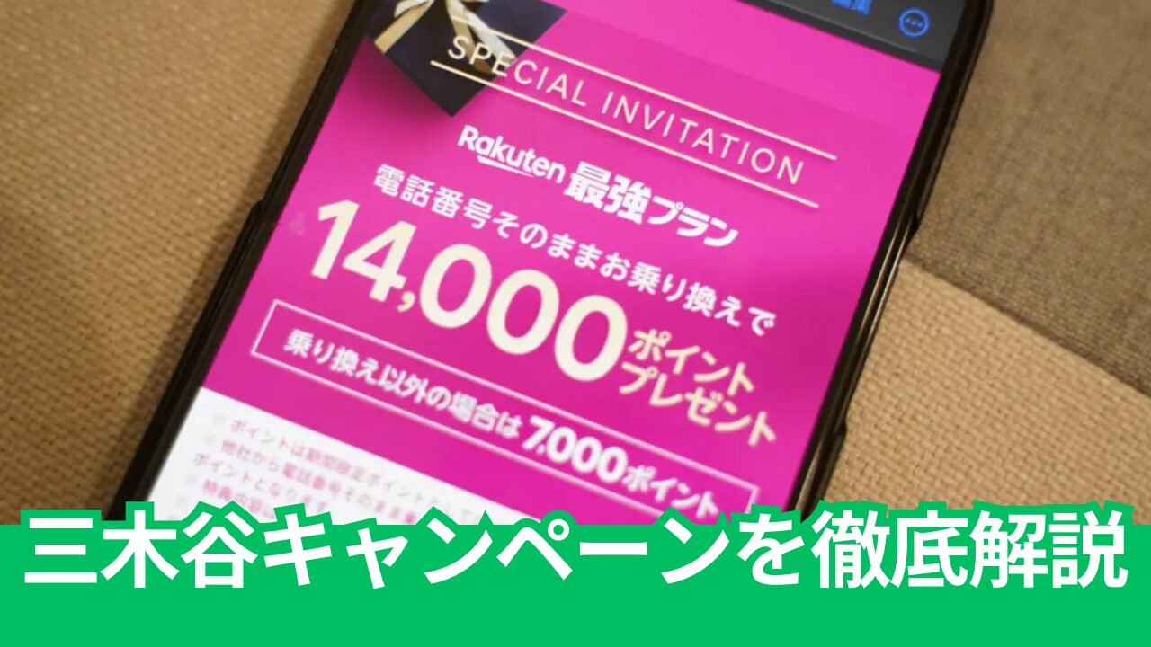 【11月最新】三木谷キャンペーンまとめ。2回線目もOK？疑問をすべて解説