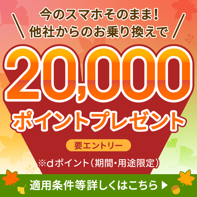 ahamoへ乗り換えでdポイント20,000pt