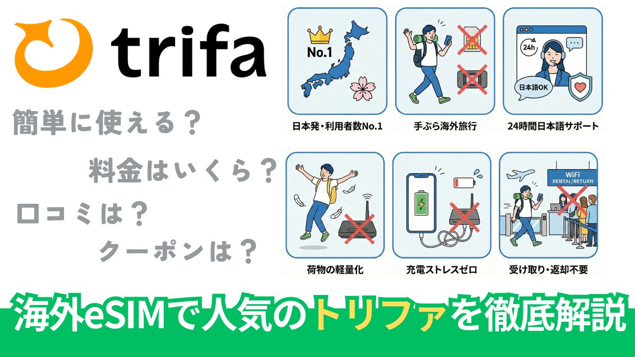 【2026年最新】海外eSIMトリファ(trifa)の評判・使い方は？国内No.1アプリのメリットを徹底解説