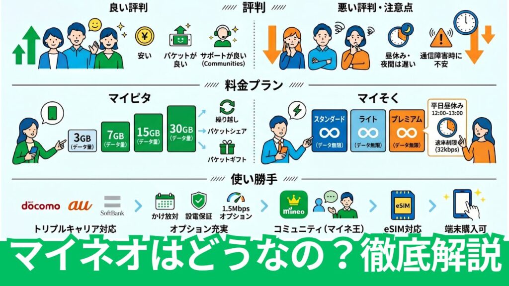マイネオってどう？実契約者による評判と料金プラン・使い勝手を解説